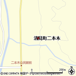 岐阜県高山市清見町二本木周辺の地図