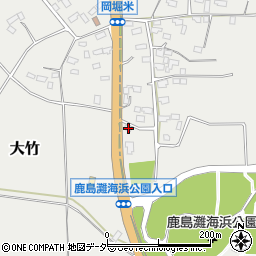 茨城県鉾田市大竹490-1周辺の地図