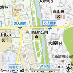 宮川緑地公園周辺の地図