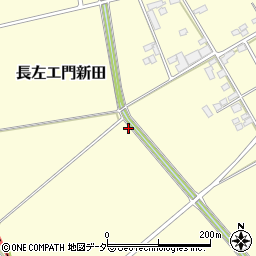 茨城県古河市長左エ門新田周辺の地図