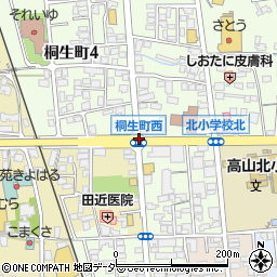 桐生町西周辺の地図