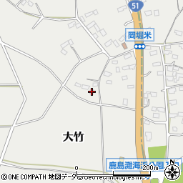茨城県鉾田市大竹661周辺の地図