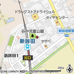 茨城県鉾田市新鉾田周辺の地図