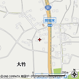 茨城県鉾田市大竹668周辺の地図