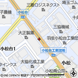 埼玉県羽生市小松台周辺の地図