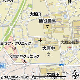 熊谷市立大原中学校周辺の地図