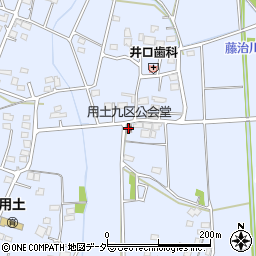 用土九区公会堂周辺の地図