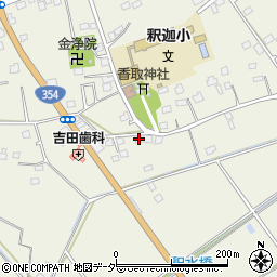 茨城県古河市釈迦272-5周辺の地図