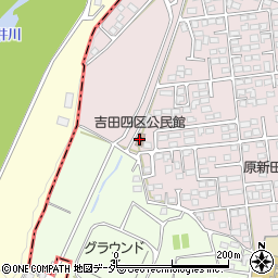 吉田四区公民館周辺の地図
