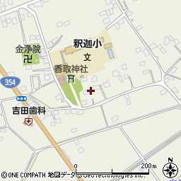 茨城県古河市釈迦263-1周辺の地図