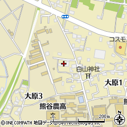 埼玉県熊谷市大原周辺の地図