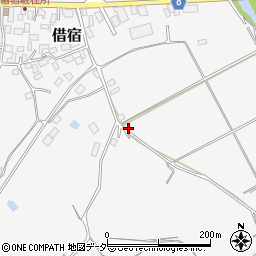 茨城県鉾田市借宿423周辺の地図