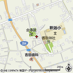 茨城県古河市釈迦107-1周辺の地図