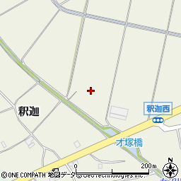 茨城県古河市釈迦周辺の地図