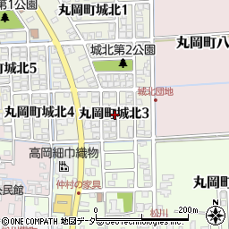 福井県坂井市丸岡町城北3丁目周辺の地図