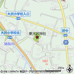 東大沢神社周辺の地図