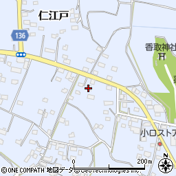 茨城県結城郡八千代町仁江戸1612-1周辺の地図
