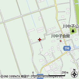茨城県小美玉市川中子周辺の地図