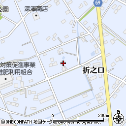 埼玉県深谷市折之口107周辺の地図