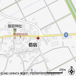 茨城県鉾田市借宿350周辺の地図