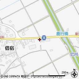 茨城県鉾田市借宿375周辺の地図