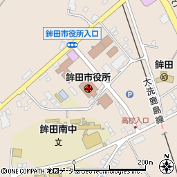 鉾田市役所周辺の地図