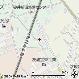 茨城県古河市砂井新田117周辺の地図