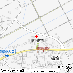 茨城県鉾田市借宿周辺の地図