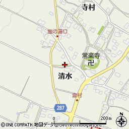 長野県松本市内田清水周辺の地図