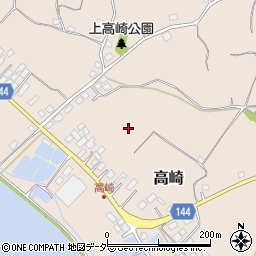茨城県小美玉市高崎周辺の地図