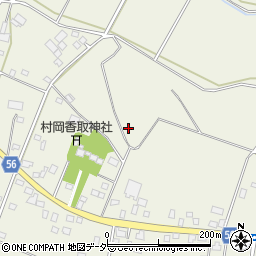 茨城県下妻市村岡周辺の地図