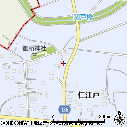 茨城県結城郡八千代町仁江戸1403-1周辺の地図