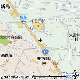 黒塀家 熊谷新島店周辺の地図