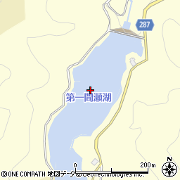 間瀬湖周辺の地図