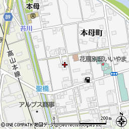 岐阜県高山市本母町周辺の地図