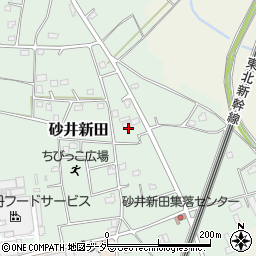 茨城県古河市砂井新田周辺の地図