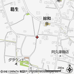 茨城県古河市葛生周辺の地図