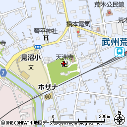 天洲寺周辺の地図