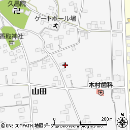 茨城県古河市山田489周辺の地図