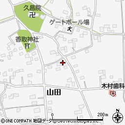 茨城県古河市山田249周辺の地図