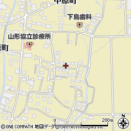長野県東筑摩郡山形村上中原周辺の地図
