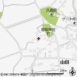 茨城県古河市山田22周辺の地図