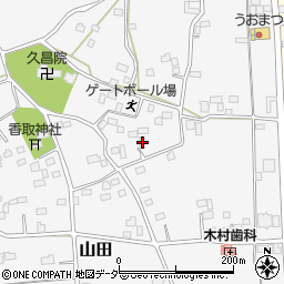 茨城県古河市山田492周辺の地図