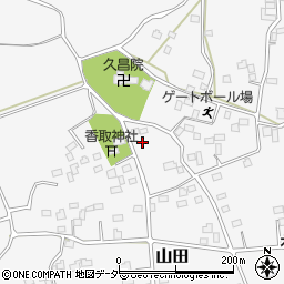 茨城県古河市山田245周辺の地図