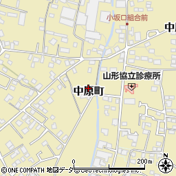 長野県東筑摩郡山形村中原町周辺の地図