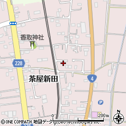 茨城県古河市茶屋新田226-14周辺の地図