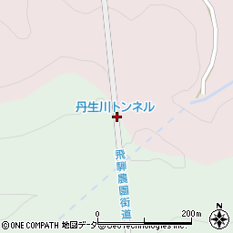 丹生川トンネル周辺の地図