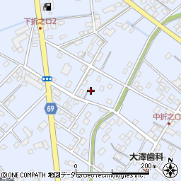 埼玉県深谷市折之口267周辺の地図