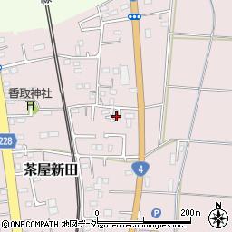 茨城県古河市茶屋新田222-12周辺の地図
