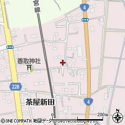 茨城県古河市茶屋新田217-1周辺の地図